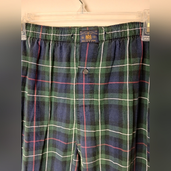 Polo Ralph Lauren Plaid Unisex Lounge pants Elastic waist 100% Cotton Mens Large - Picture 5 of 9